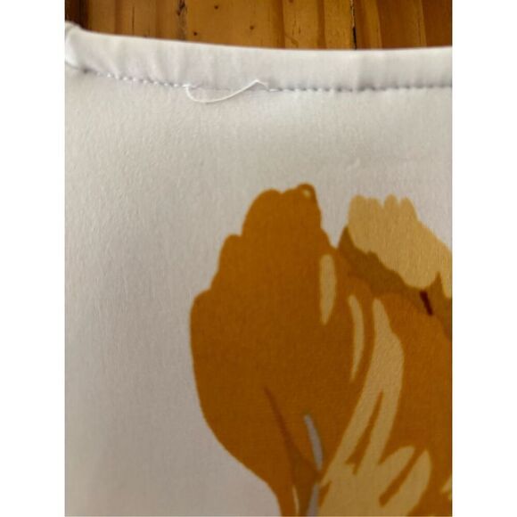 JM Collection Mixed Print Top with Grommets and Ties at the Shoulders. - Picture 7 of 8